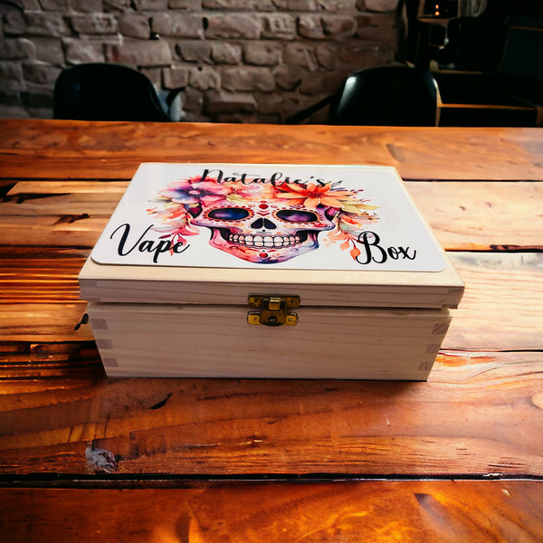 Sugar Skull Flower Vape Box design