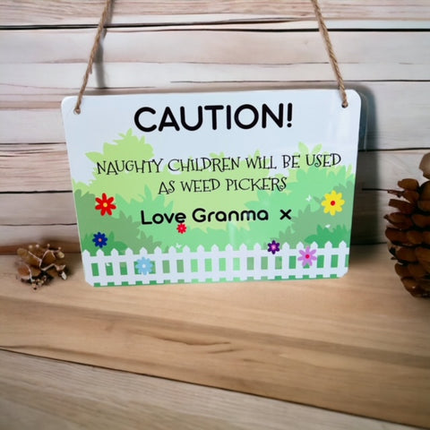 NAUGHTY CHILDREN WEEDING PLAQUE