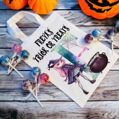 Halloween Trick or Treat personalised bag