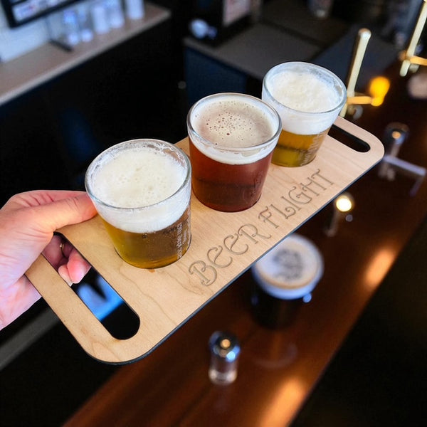 Personalised Gin / Beer Flight with engraved glasses