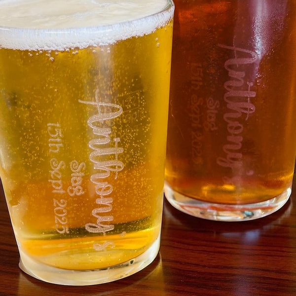 Personalised Gin / Beer Flight with engraved glasses