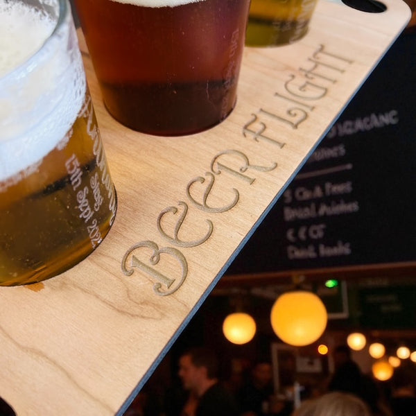 Personalised Gin / Beer Flight with engraved glasses