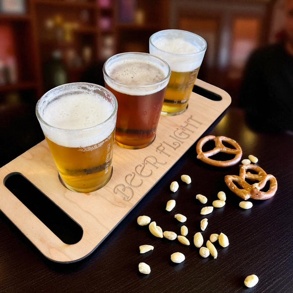 Personalised Gin / Beer Flight with engraved glasses