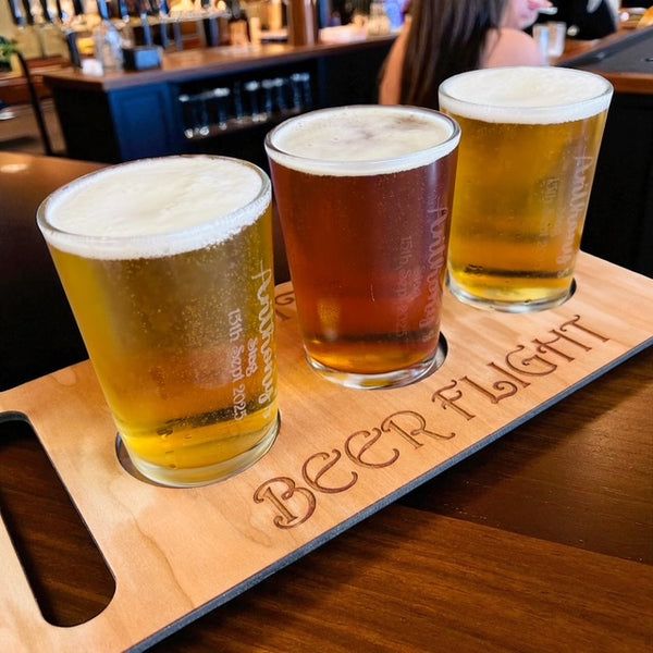 Personalised Gin / Beer Flight with engraved glasses