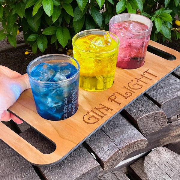 Personalised Gin / Beer Flight with engraved glasses