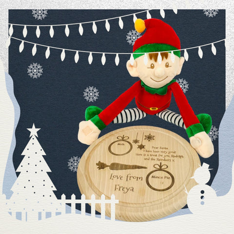 NEW laser engraved Santa treat Board -