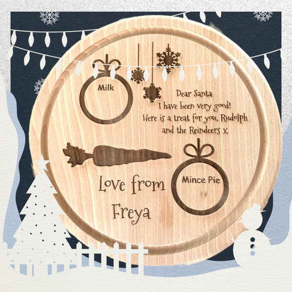 NEW laser engraved Santa treat Board -