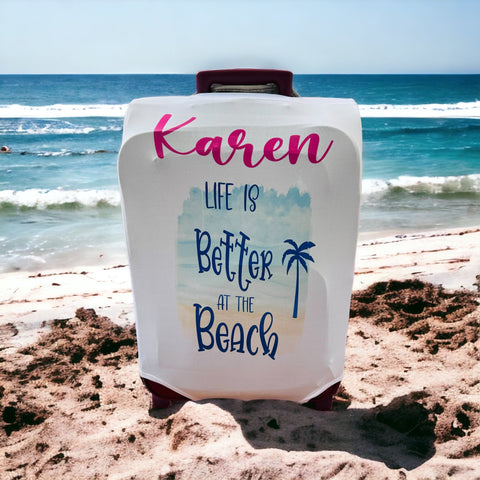 Life is better at the beach suitcase cover