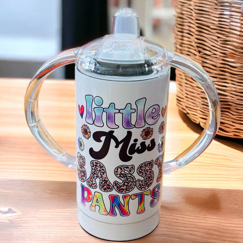 Little miss sassy pants Sippy cup with personalised name