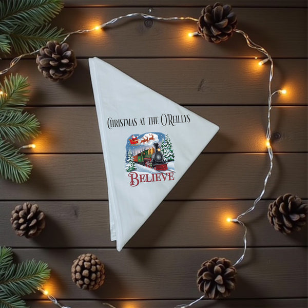 Polar Express Train personalised napkins