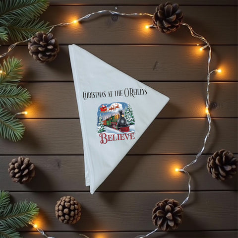 Polar Express Train personalised napkins