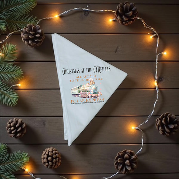 Polar Express Train personalised napkins