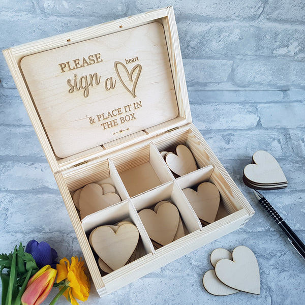 Wedding Guest Box with Hearts
