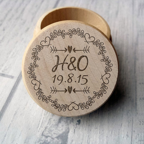 Personalised Wooden Ring Box