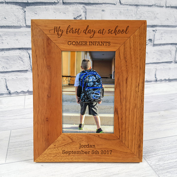 Personalised 'First Day Of School' Frame