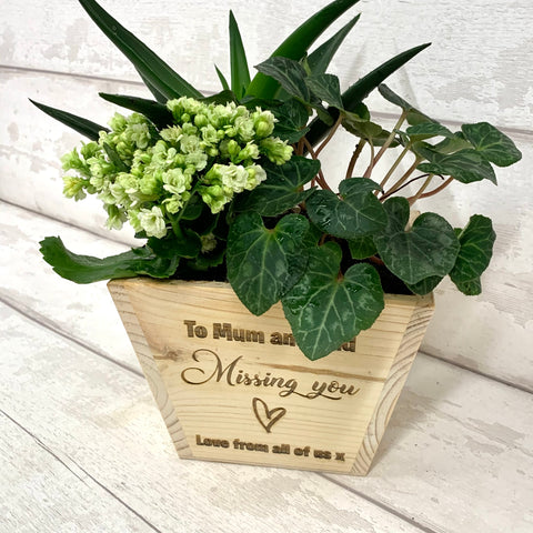 ‘Missing You’ Personalised Plant Pot