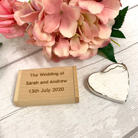 Wedding gift personalised USB and gift box