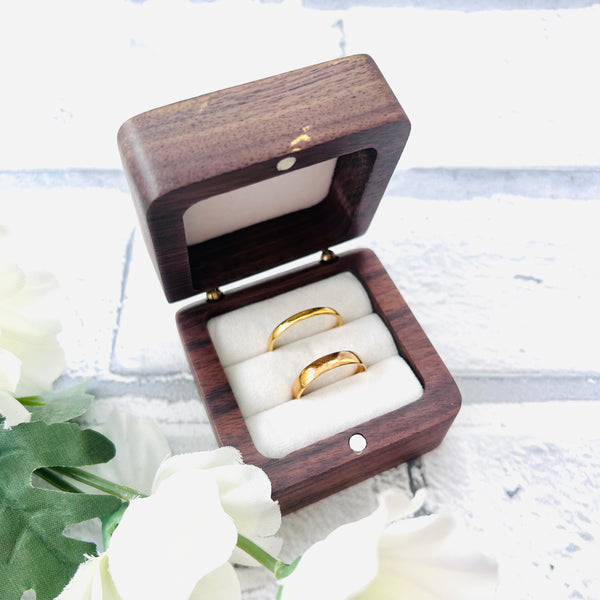Personalised double wedding ring box