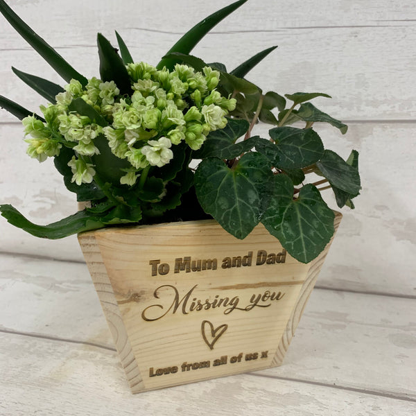 ‘Missing You’ Personalised Plant Pot