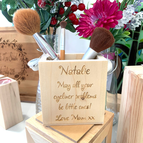 Makeup Brushes Personalised Pot