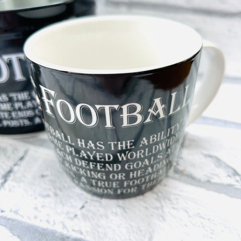 Football crazy mug in a tin