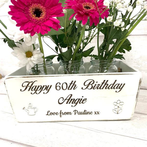 Mothers Day Vintage Style Planter with rope handles