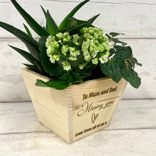 ‘Missing You’ Personalised Plant Pot