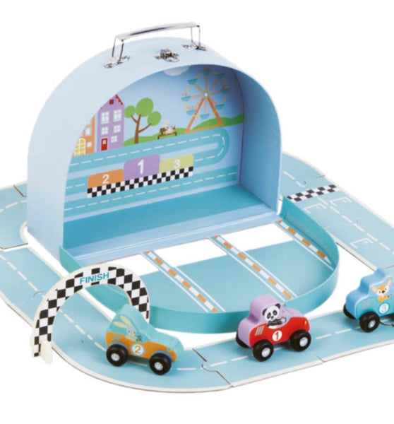 Race track in a case
