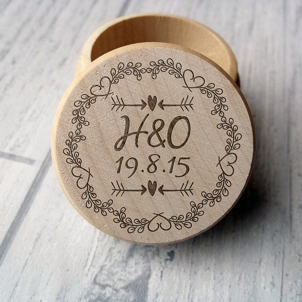 Personalised Wooden Ring Box