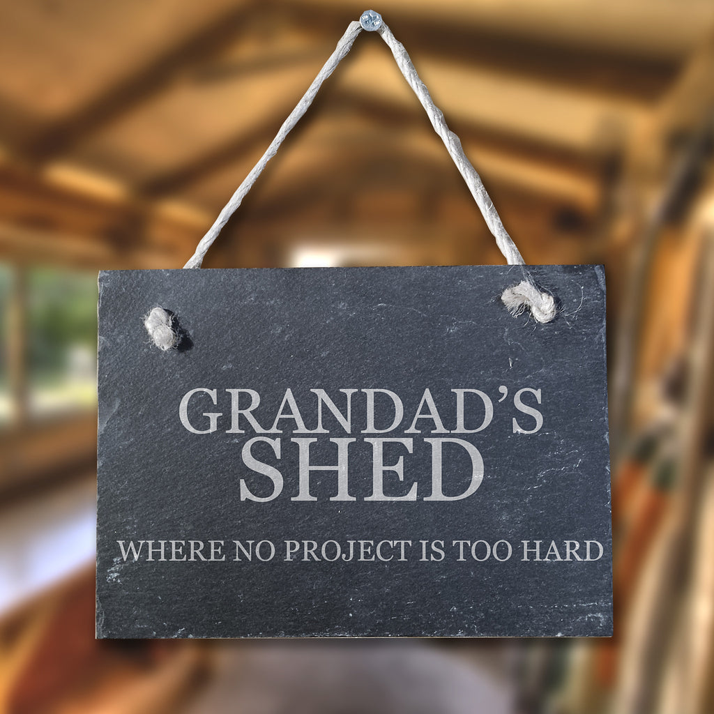 Slate Plaque 'Grandad's Shed'