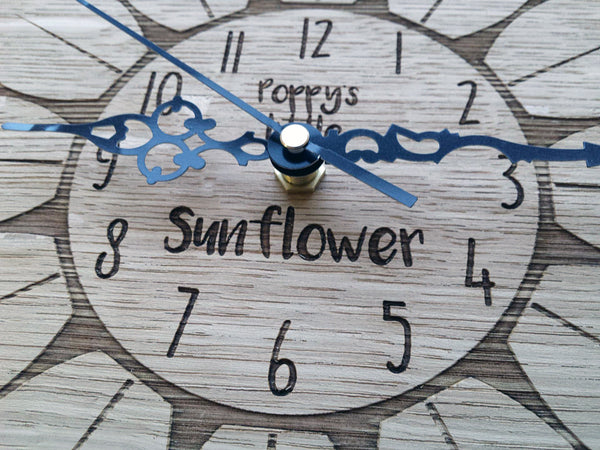Sunflower  Clock - personalised